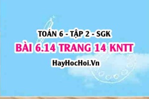 Bài 6.14 trang 14 Toán 6 Tập 2 Kết nối tri thức